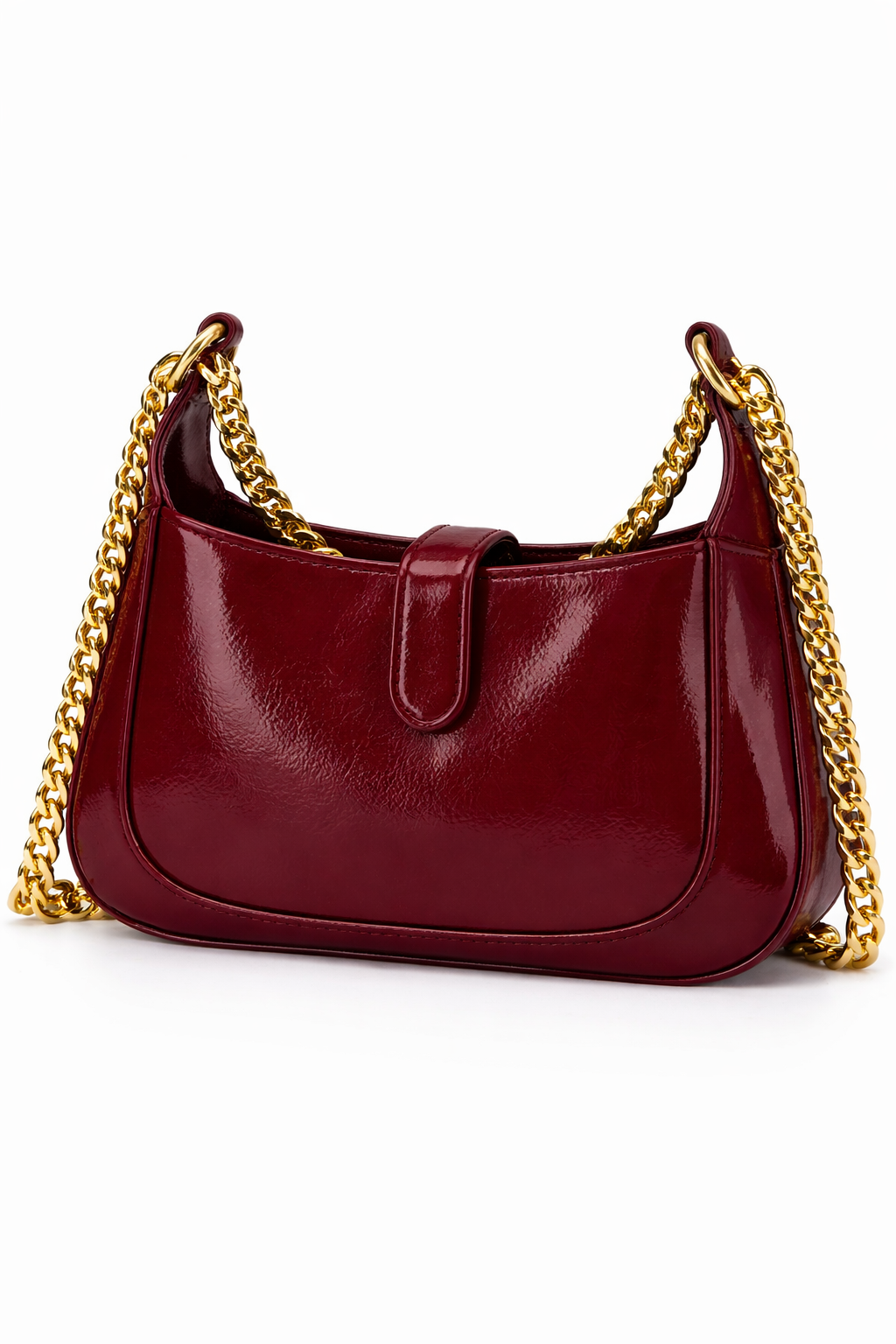 Gucci  Jackie Notte Mini Bag in Crinkled Patent Leather