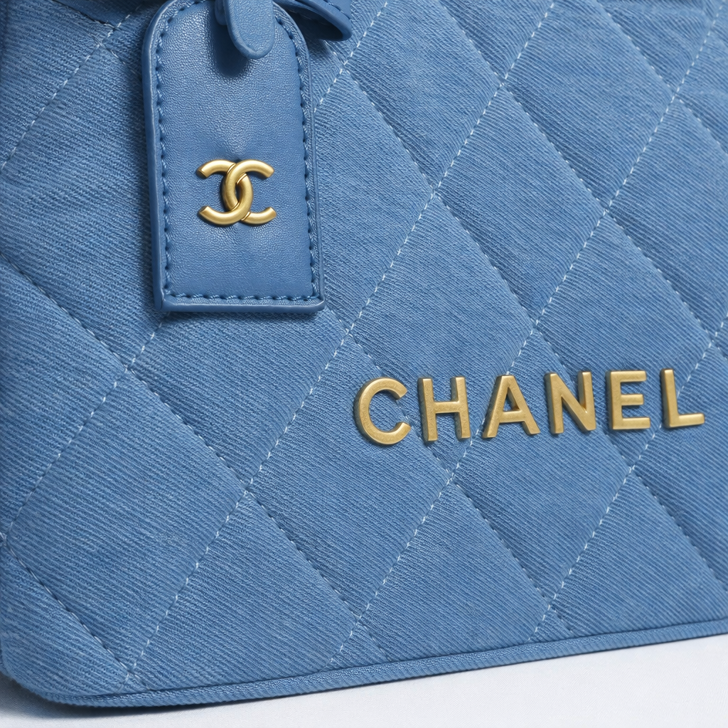 Chanel Quilted Denim Shoulder