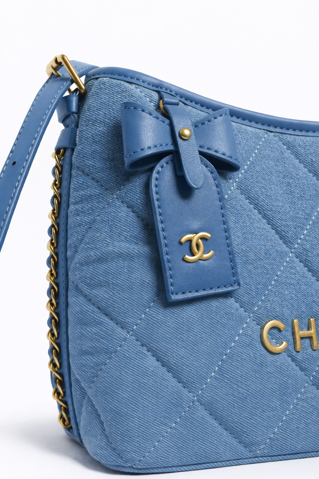Chanel Quilted Denim Shoulder