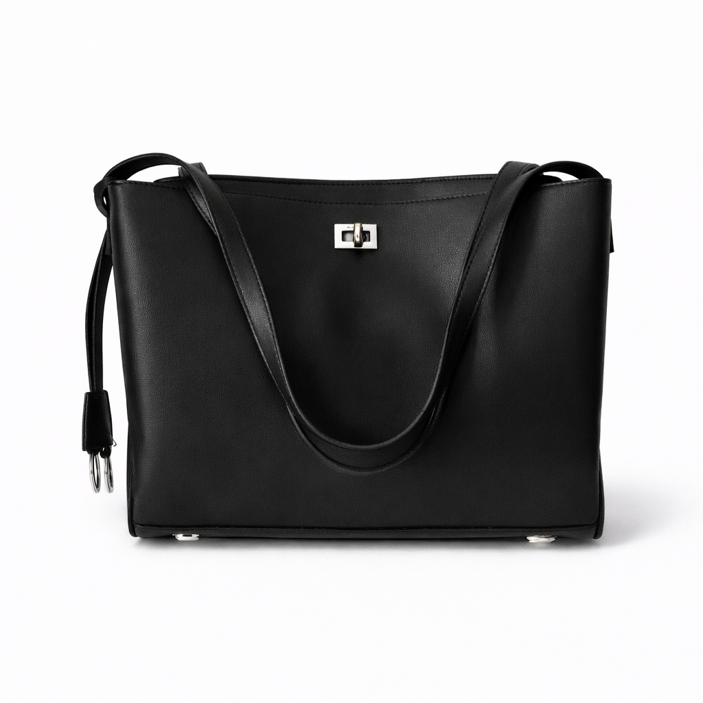 Classic Black Leather Tote by Balenciaga