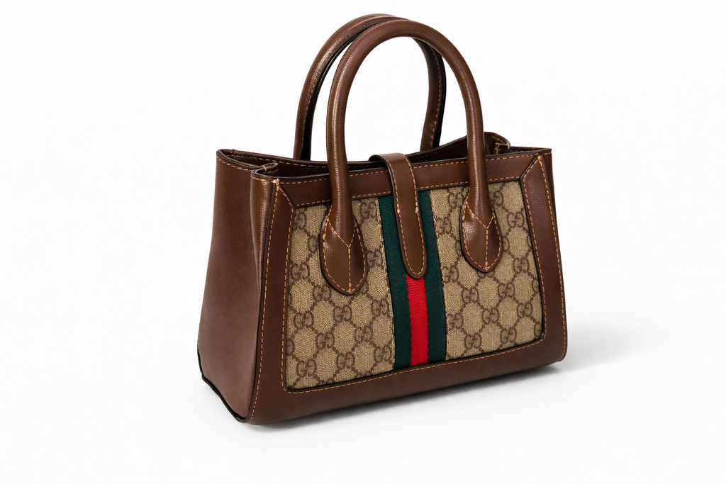 Gucci Small Tote With Piston closure with box