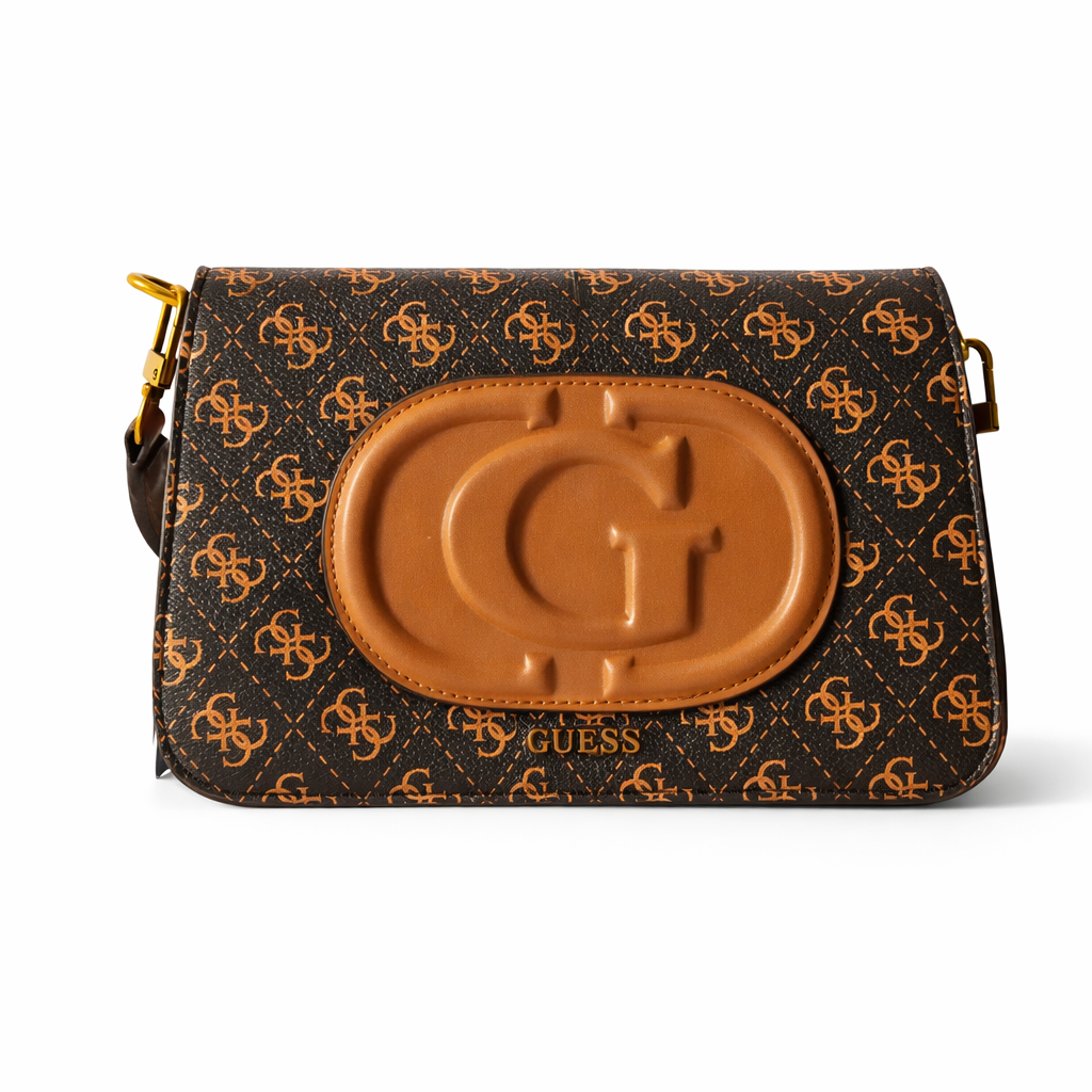 GUESS Womens Eco Mietta Flap Shoulder Bag