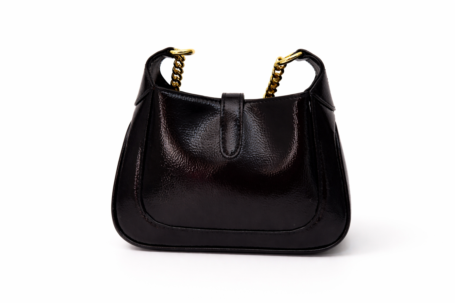 Gucci  Jackie Notte Mini Bag in Crinkled Patent Leather