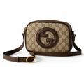 Gucci Small Beige/Brown GG Canvas Shoulder Bag