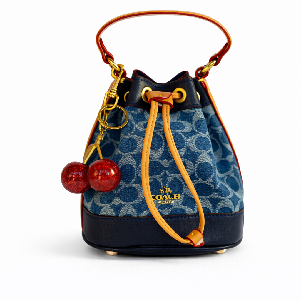 Coach Mini Bucket Bag In Signature Denim