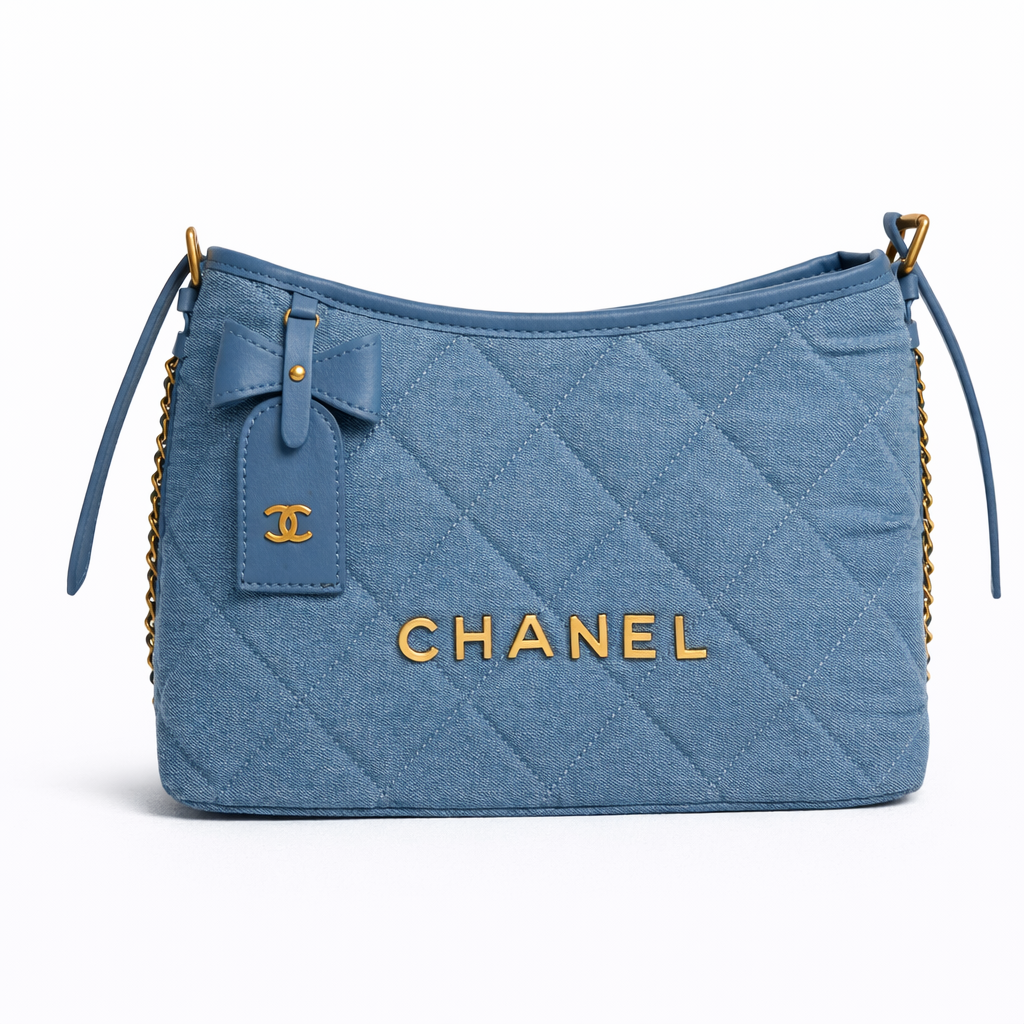 Chanel Quilted Denim Shoulder