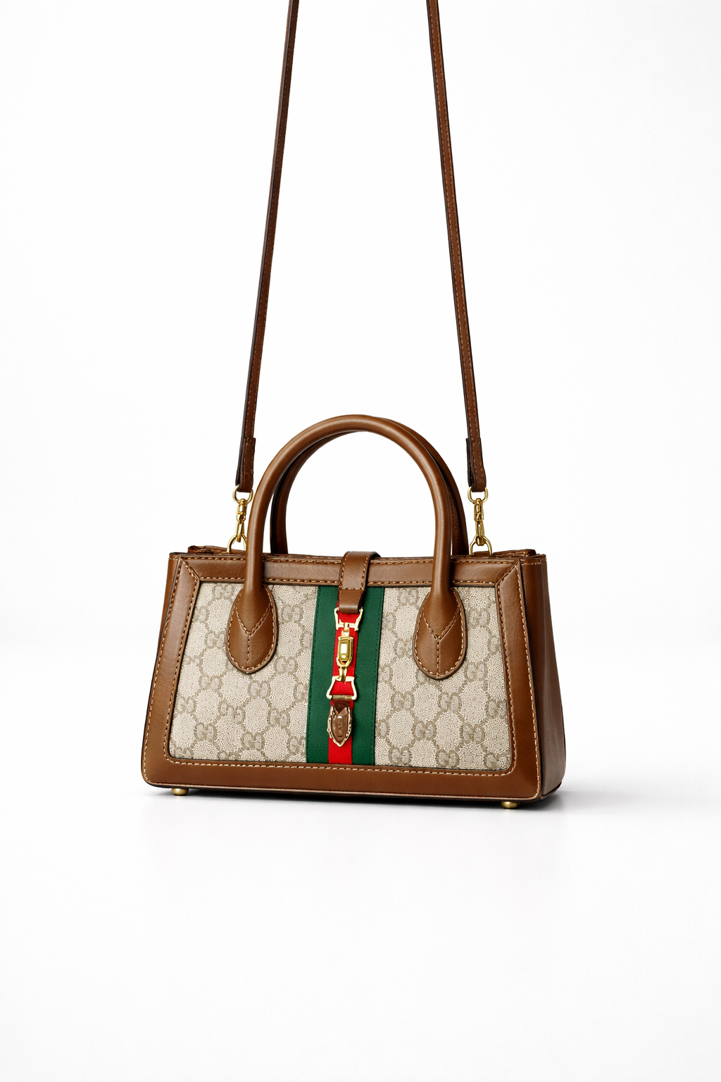 Gucci Small Tote With Piston closure with box