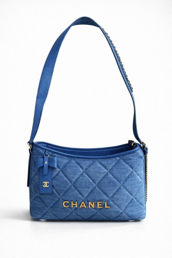Chanel Quilted Denim Shoulder