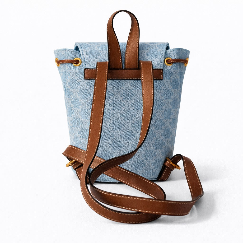 BACKPACK CELINE BONNIE IN TEXTILE WITH TRIOMPHE ALL-OVER