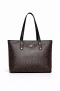 Coach City Zip Tote In Signature Canvas